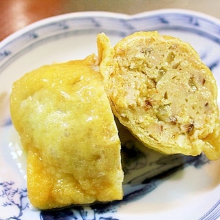 粉豆腐ミンチの袋煮＊鶏ひき肉
